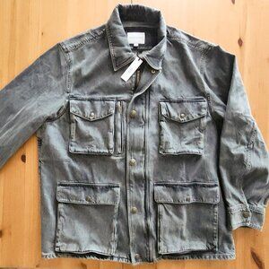 NWT Oversized Italian Denim Field Jacket Large Banana Republic